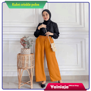 Celana Kulot Crinkle Panjang Wanita - Celana Kulot Jumbo Wanita Crinkle
