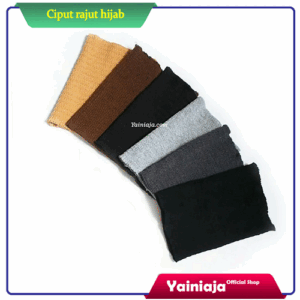 Ciput Rajut Premium Polos Motif Salur Inner Bandana Dalaman Jilbab