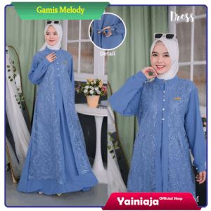 Gamis Crinkle Mix Brukat Premium Model Terbaru