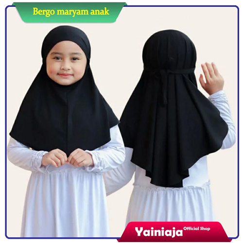 Jilbab Bergo Maryam Anak Jersey Usia 4-9 Tahun