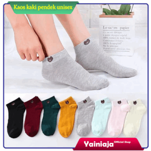 Kaos Kaki Fashion Unisex Wanita Pria Kaus Motif Semata Kaki Kaos Kaki Pendek