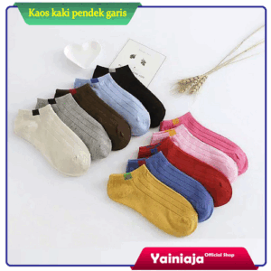 Kaos Kaki Pendek Garis Model Korea Fashion Unisex