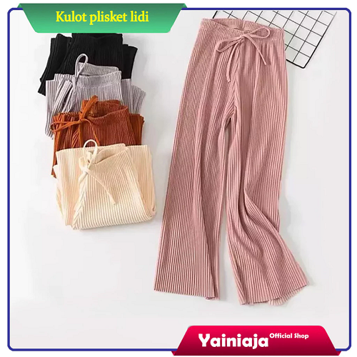 Kulot Plisket Lidi Hyget Panjang Wanita
