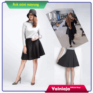 Rok Mini Scuba Mayung Midi Premium - Rok Lebar Tenis Olahraga Model Korea