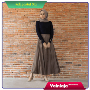 Rok Plisket Panjang Payung Wanita Murah Flare Skirt